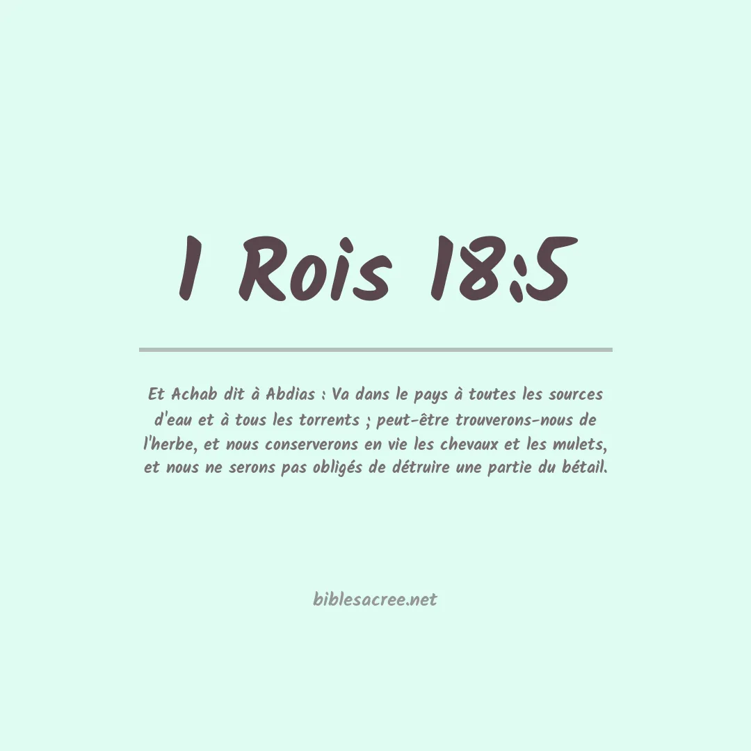 1 Rois - 18:5