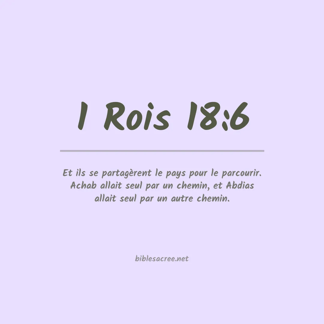 1 Rois - 18:6