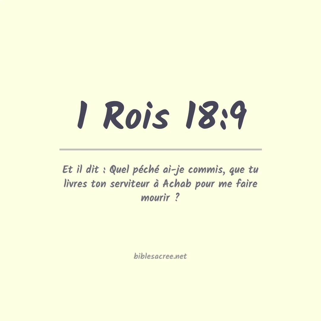 1 Rois - 18:9