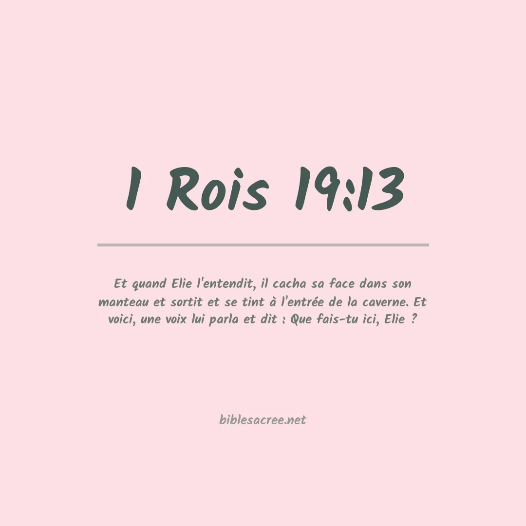 1 Rois - 19:13