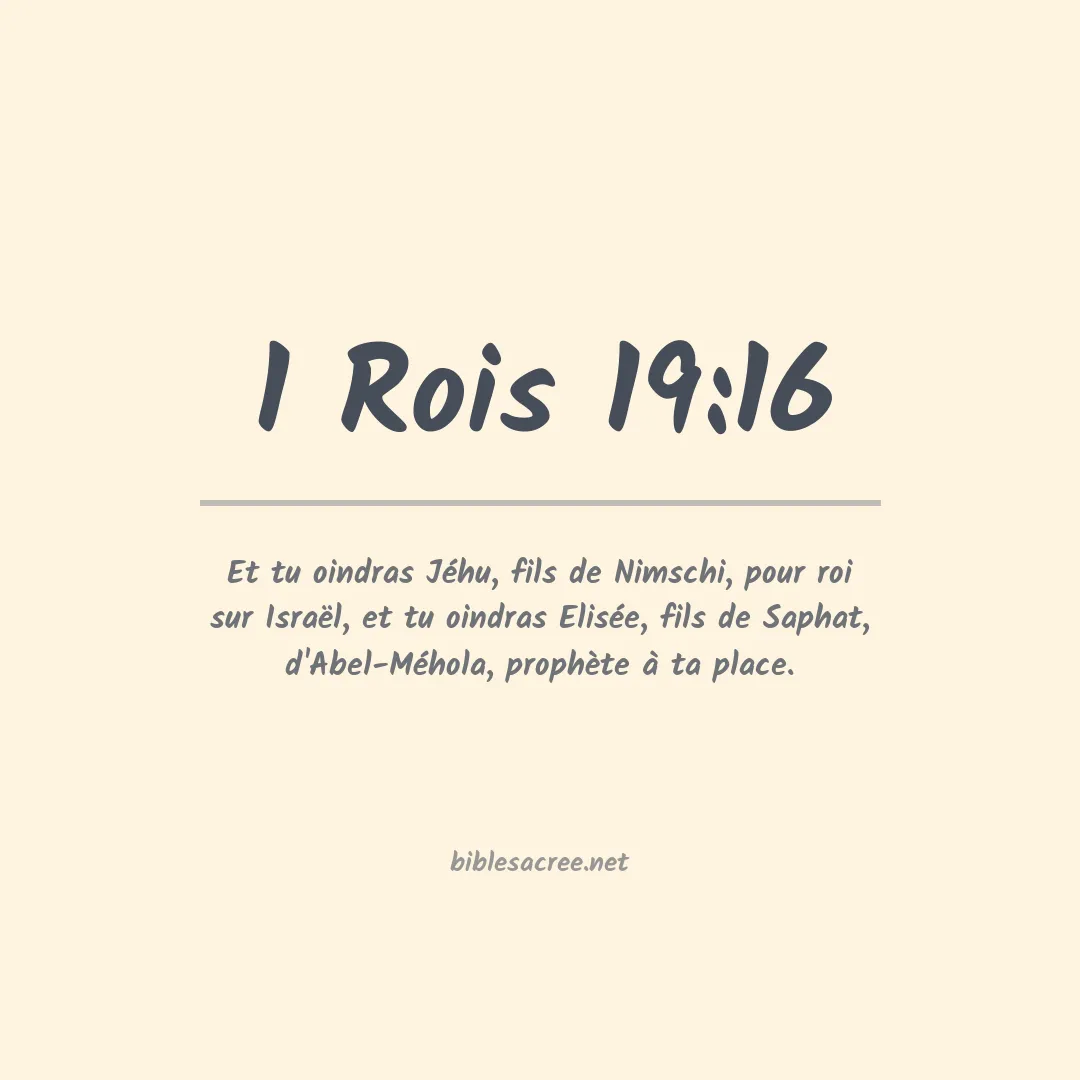 1 Rois - 19:16