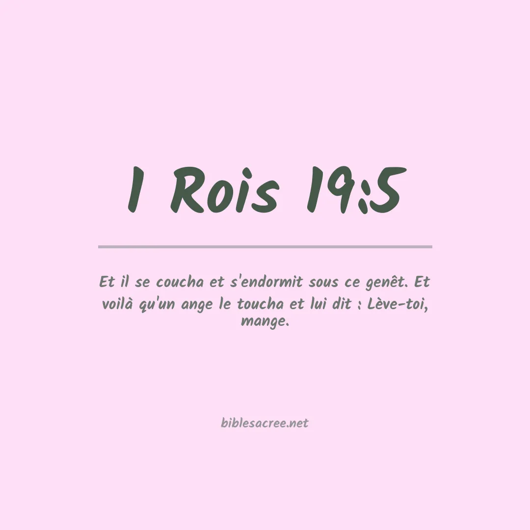 1 Rois - 19:5
