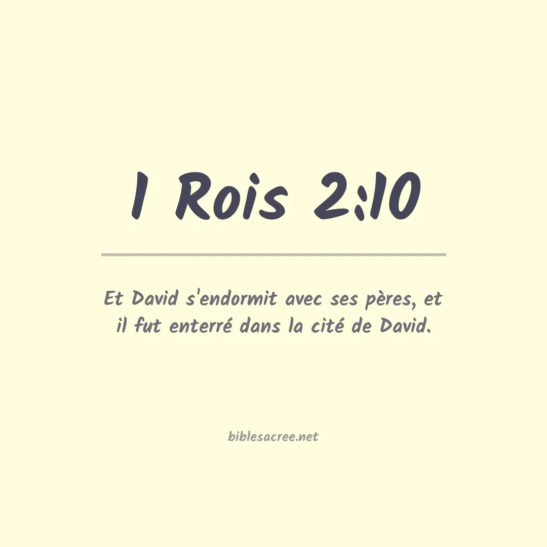 1 Rois - 2:10