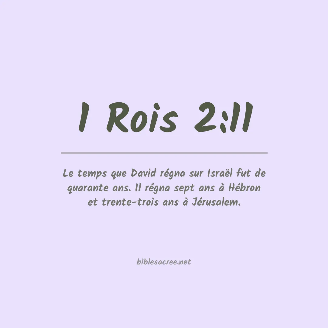 1 Rois - 2:11