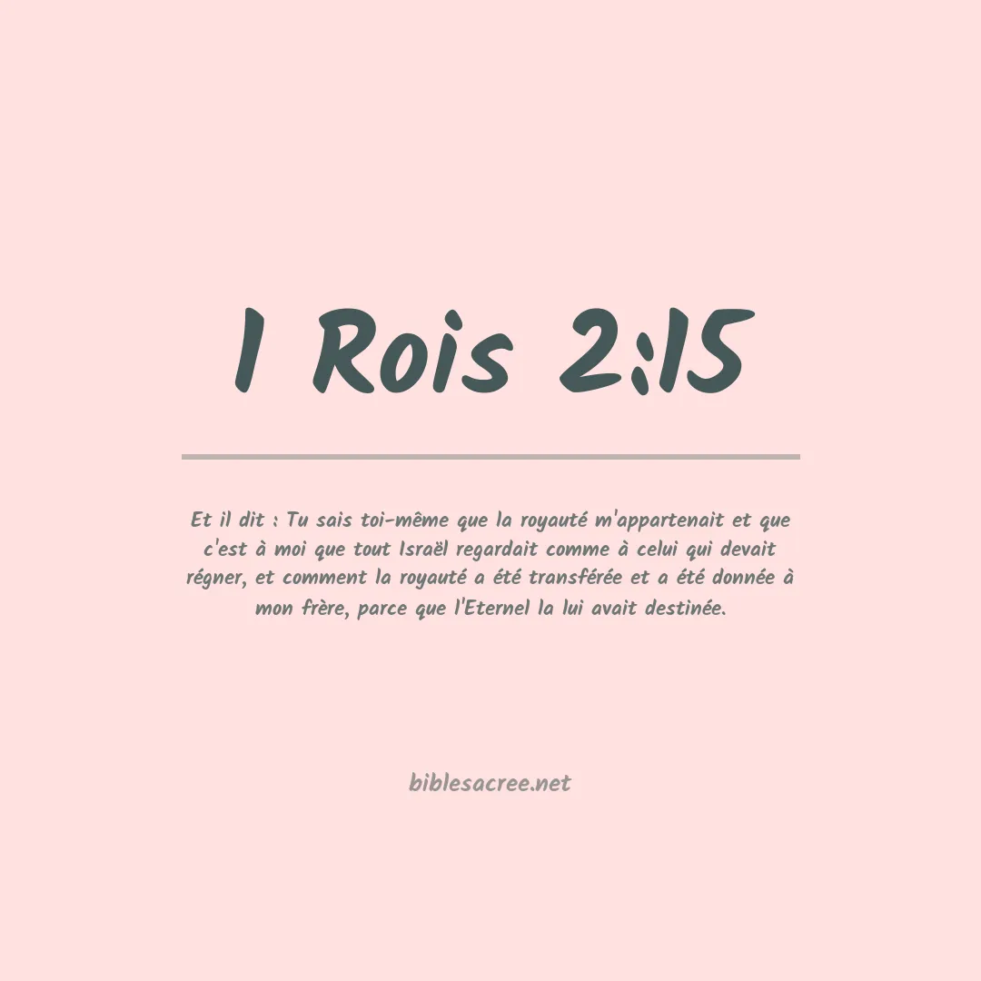 1 Rois - 2:15