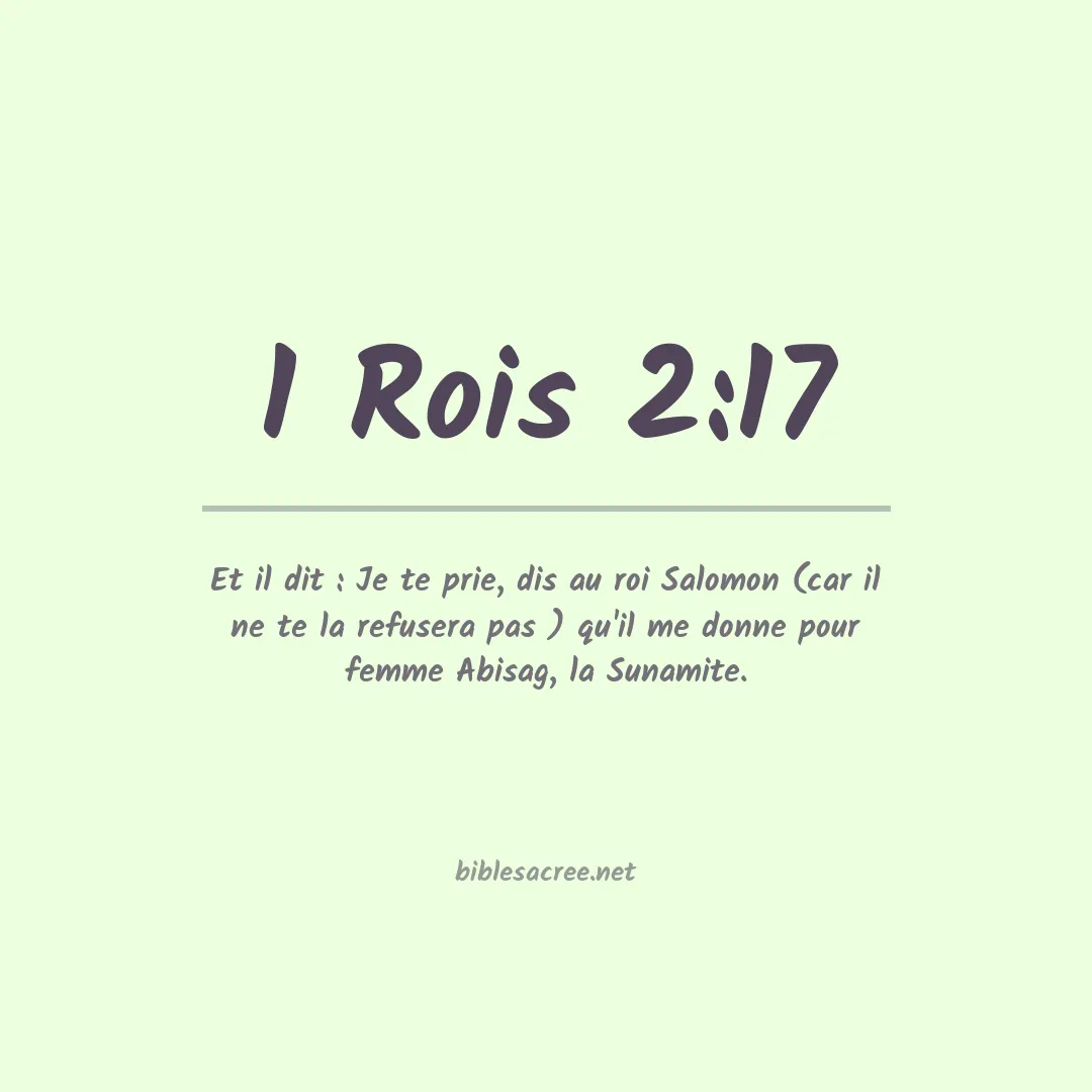 1 Rois - 2:17