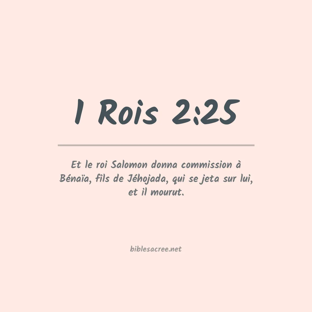 1 Rois - 2:25