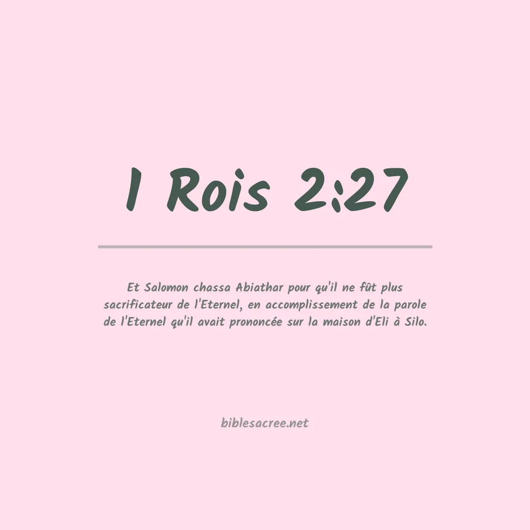 1 Rois - 2:27