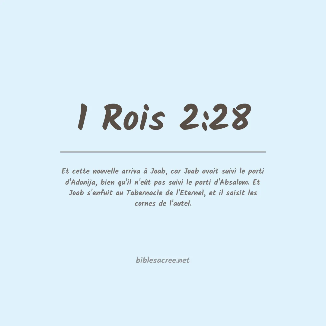 1 Rois - 2:28