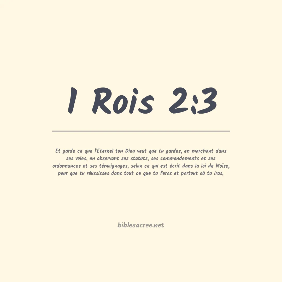 1 Rois - 2:3