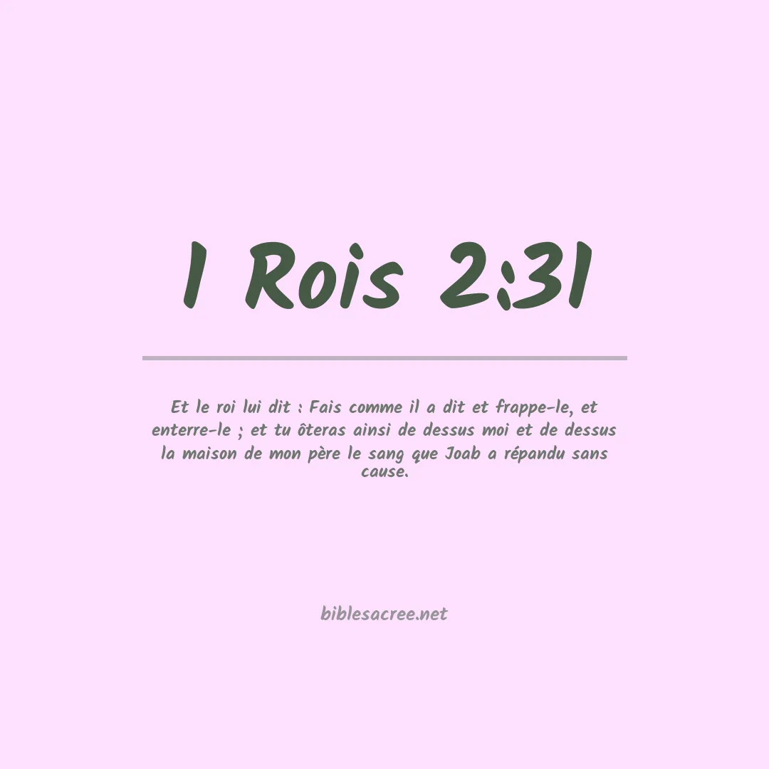 1 Rois - 2:31