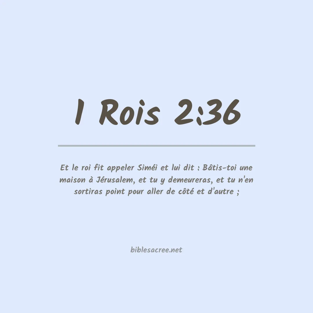 1 Rois - 2:36