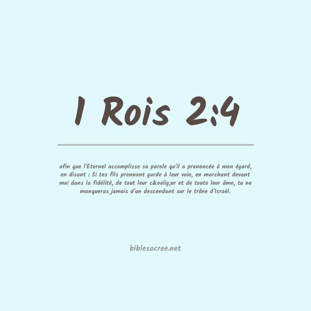 1 Rois - 2:4
