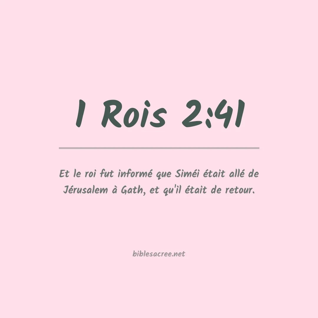 1 Rois - 2:41