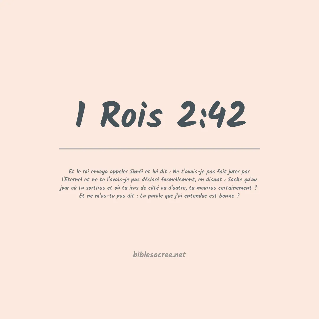 1 Rois - 2:42