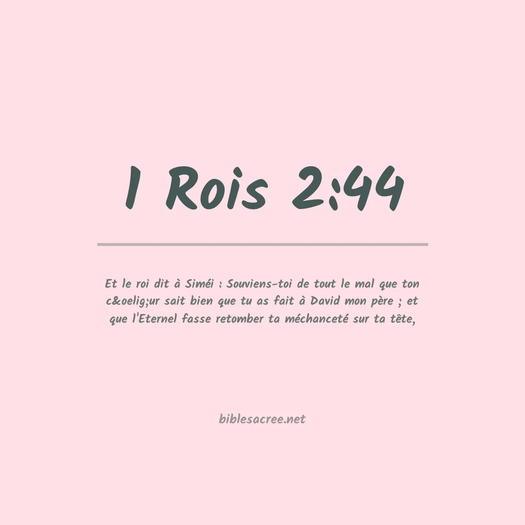 1 Rois - 2:44