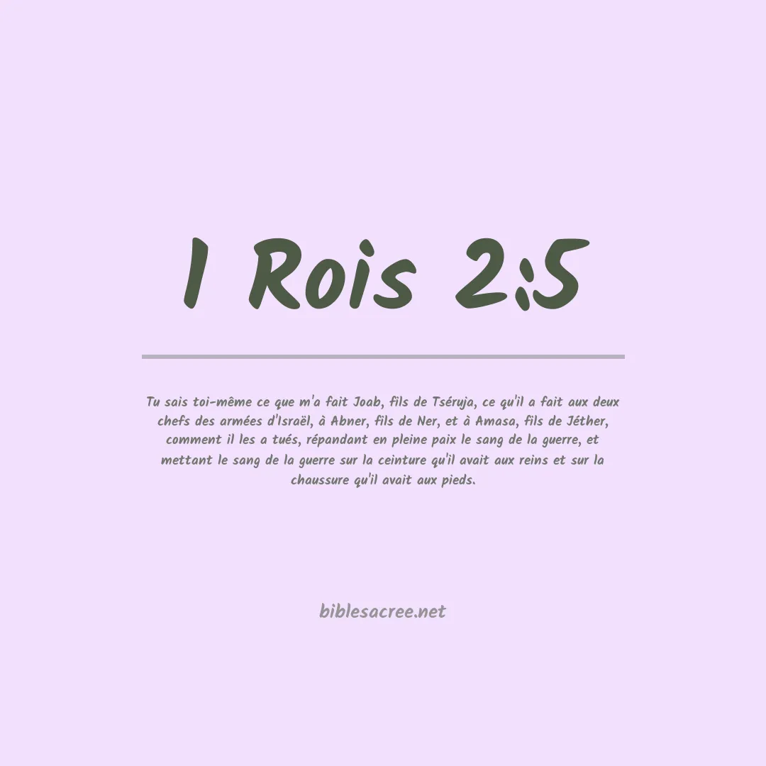 1 Rois - 2:5