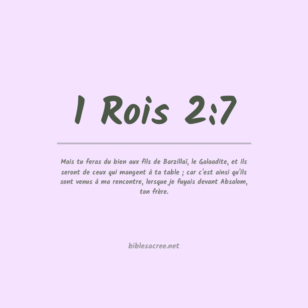 1 Rois - 2:7