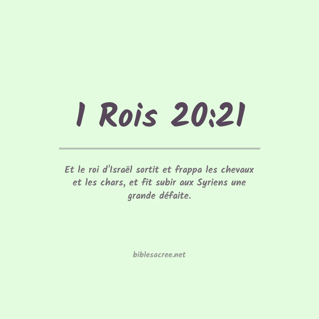 1 Rois - 20:21