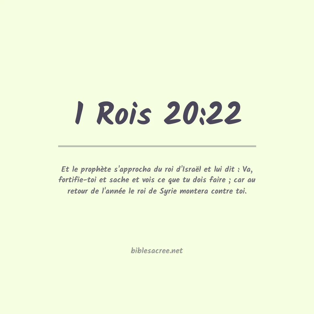 1 Rois - 20:22