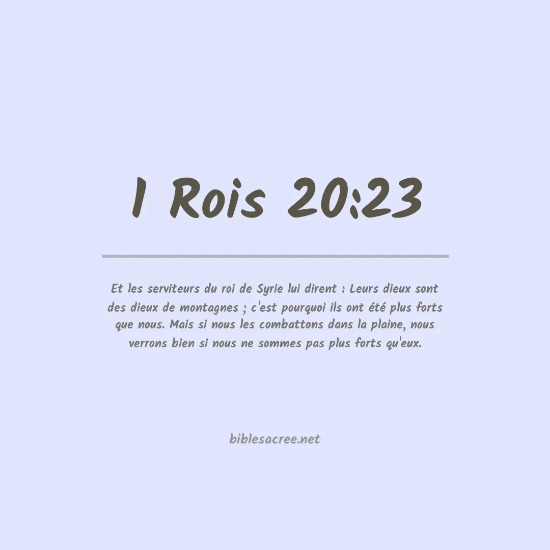 1 Rois - 20:23