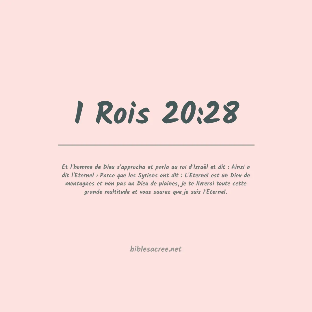 1 Rois - 20:28