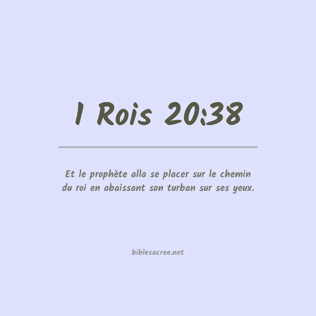 1 Rois - 20:38