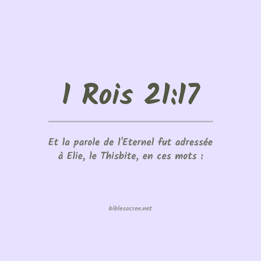 1 Rois - 21:17