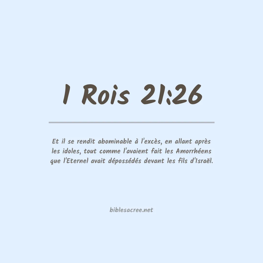 1 Rois - 21:26