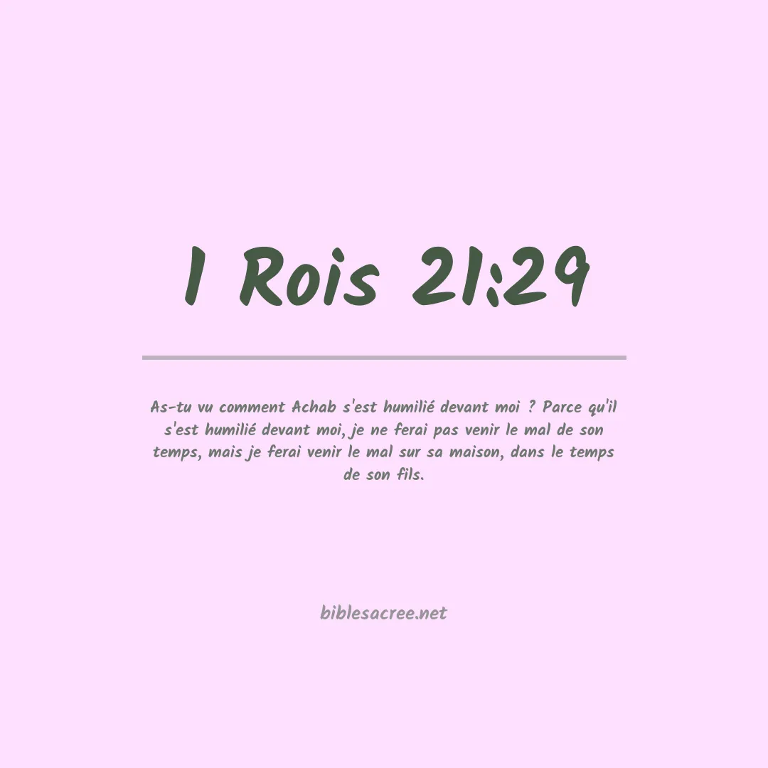1 Rois - 21:29