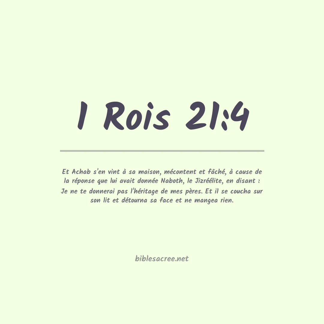 1 Rois - 21:4