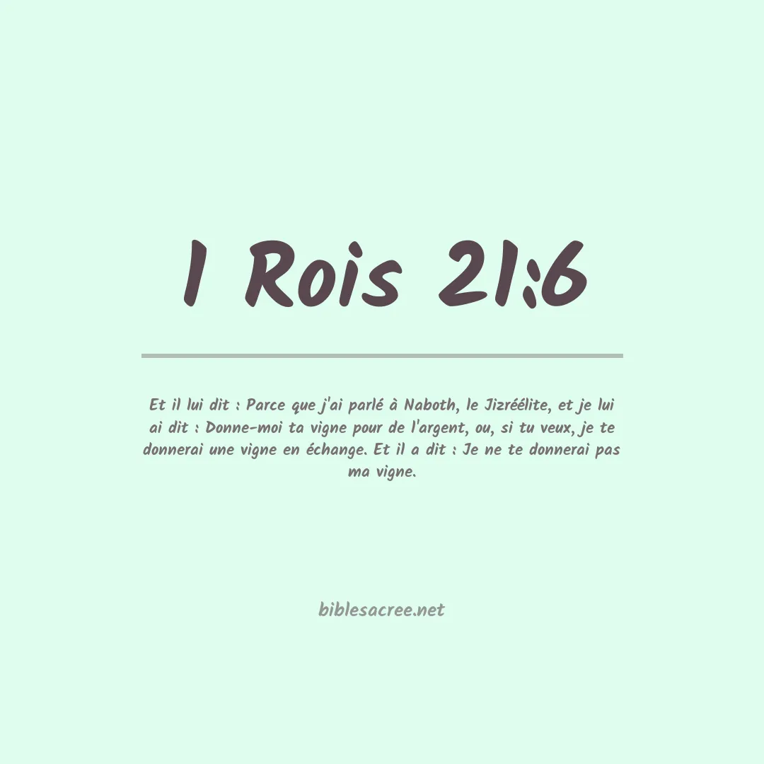1 Rois - 21:6