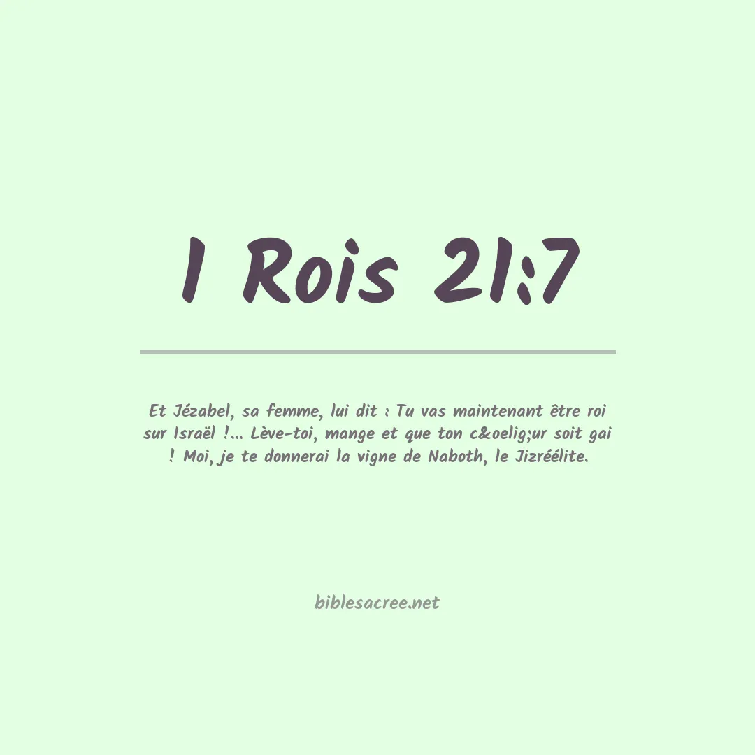 1 Rois - 21:7