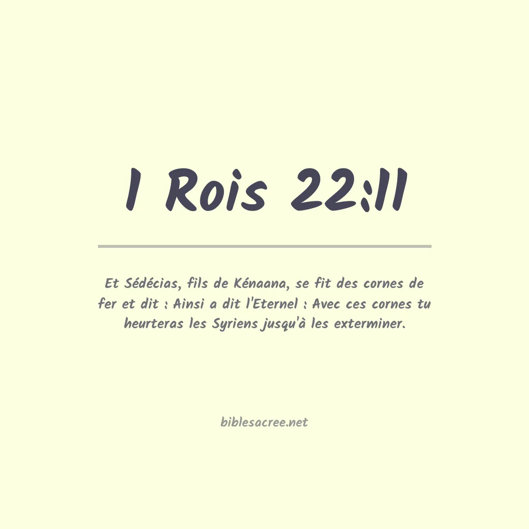 1 Rois - 22:11