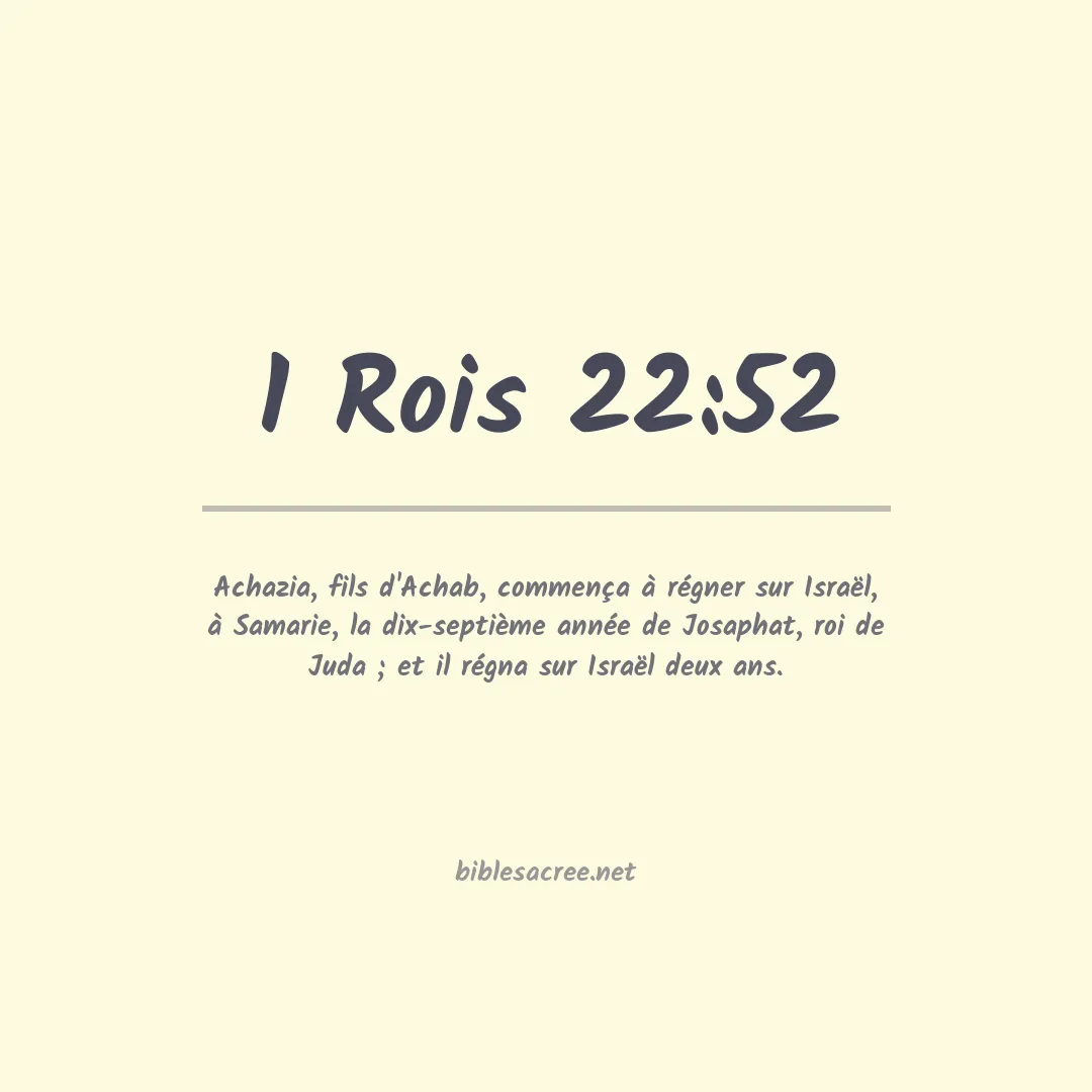 1 Rois - 22:52