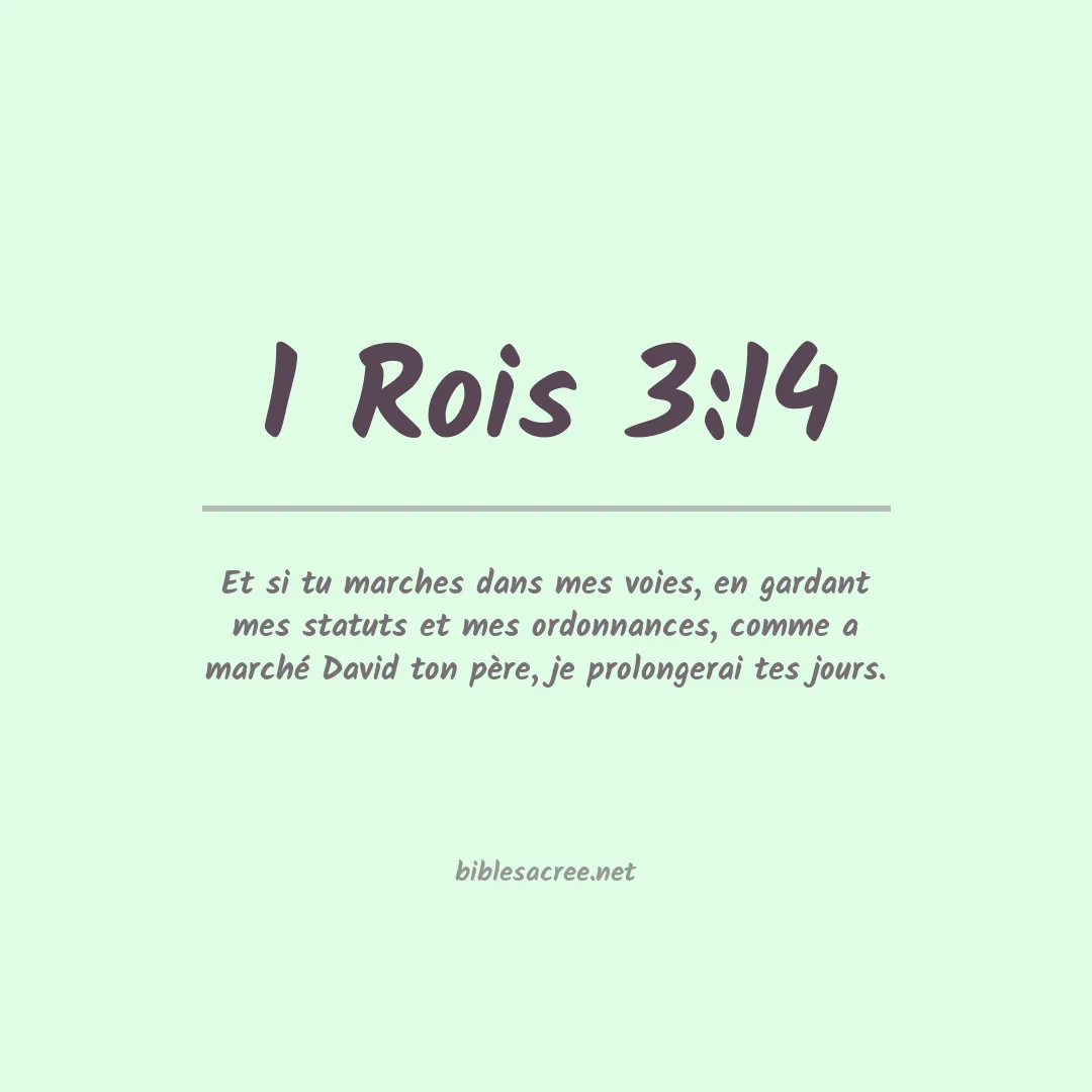 1 Rois - 3:14