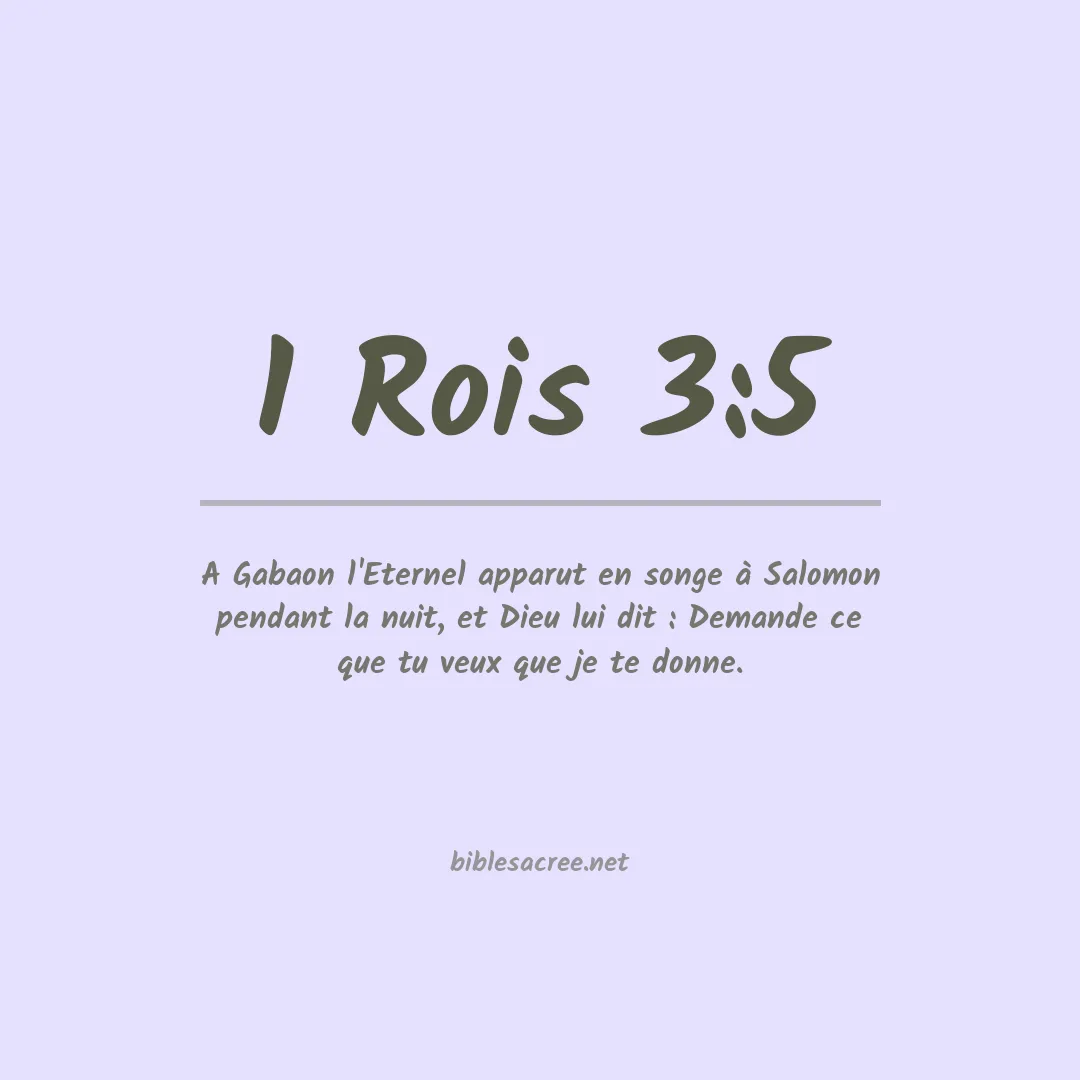 1 Rois - 3:5
