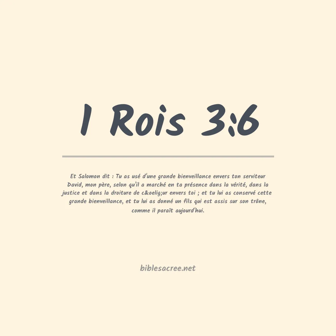 1 Rois - 3:6