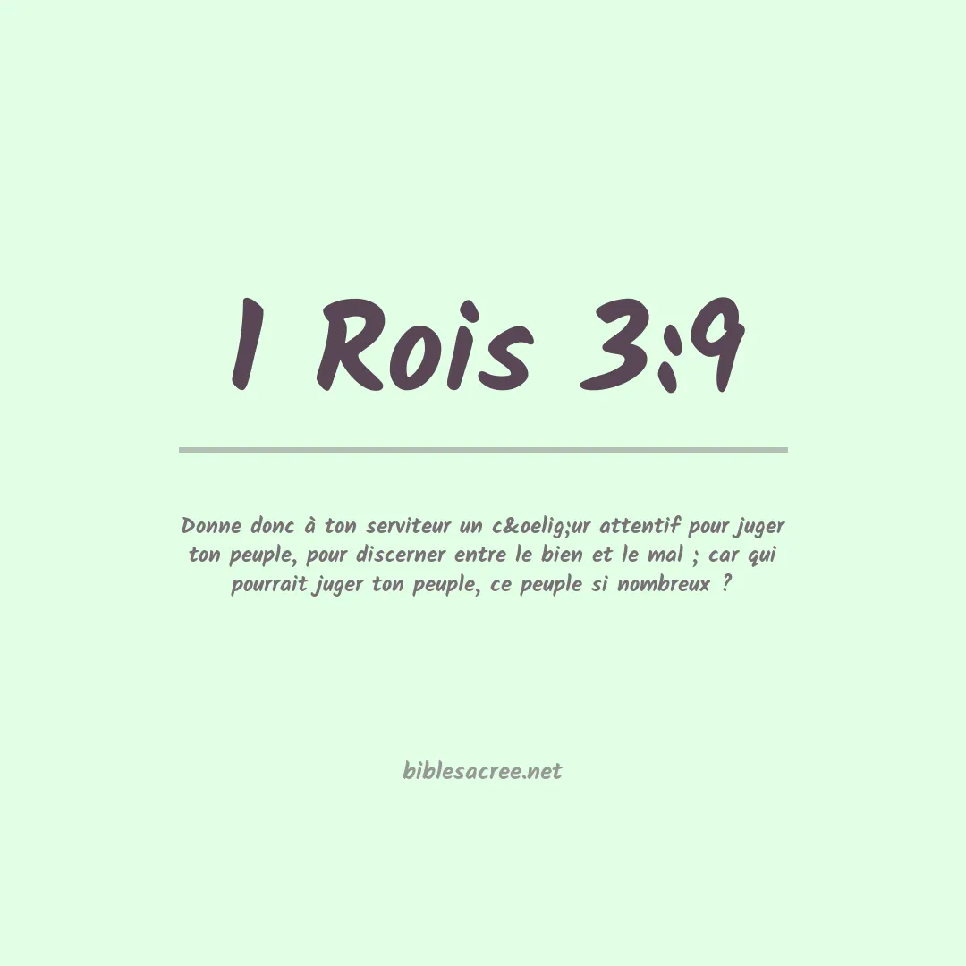 1 Rois - 3:9