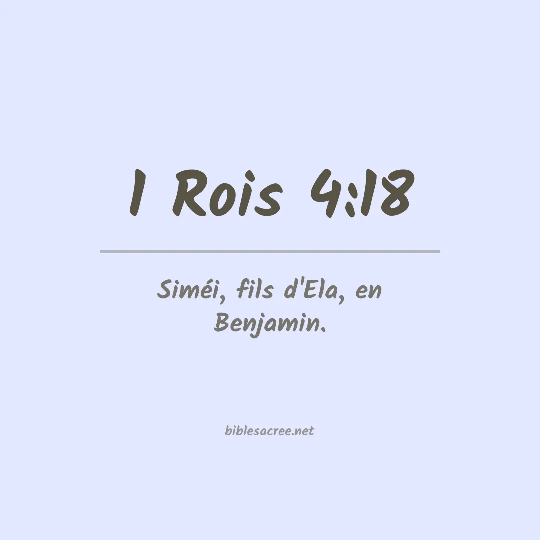 1 Rois - 4:18