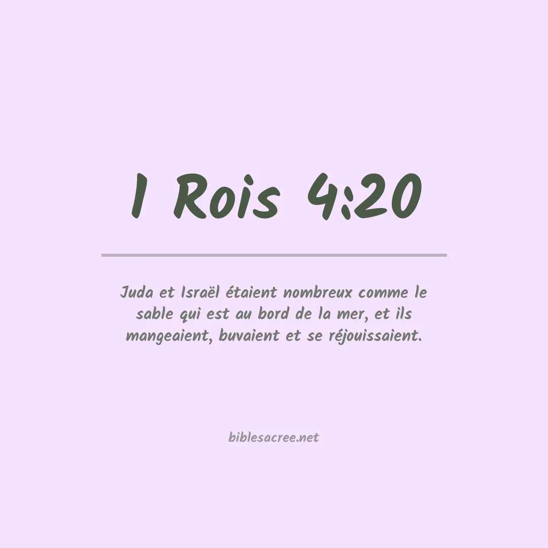 1 Rois - 4:20