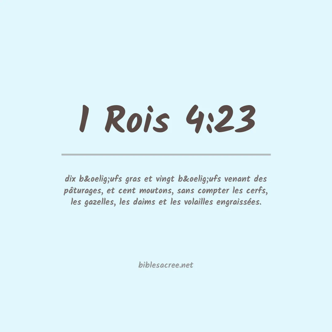 1 Rois - 4:23