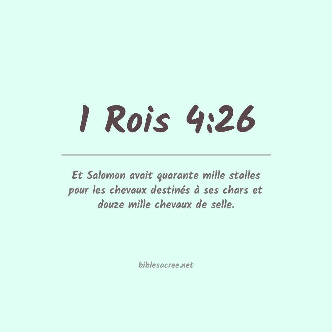 1 Rois - 4:26
