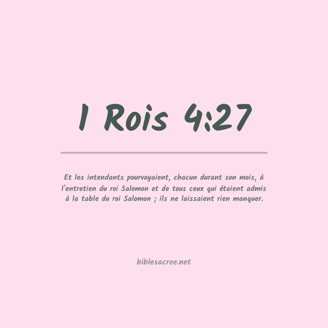 1 Rois - 4:27