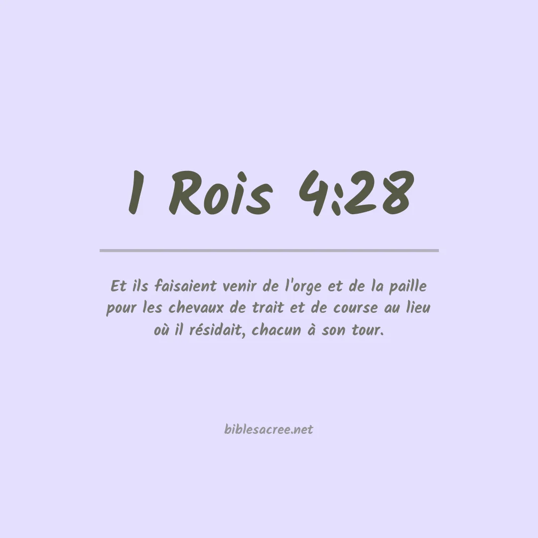 1 Rois - 4:28