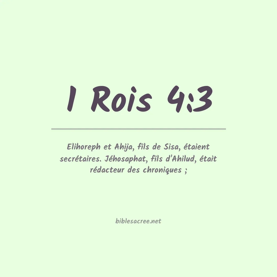 1 Rois - 4:3