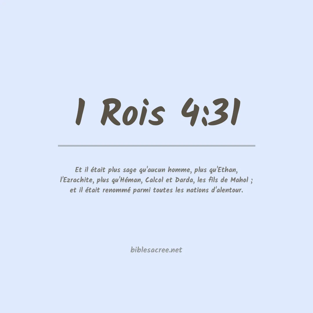 1 Rois - 4:31