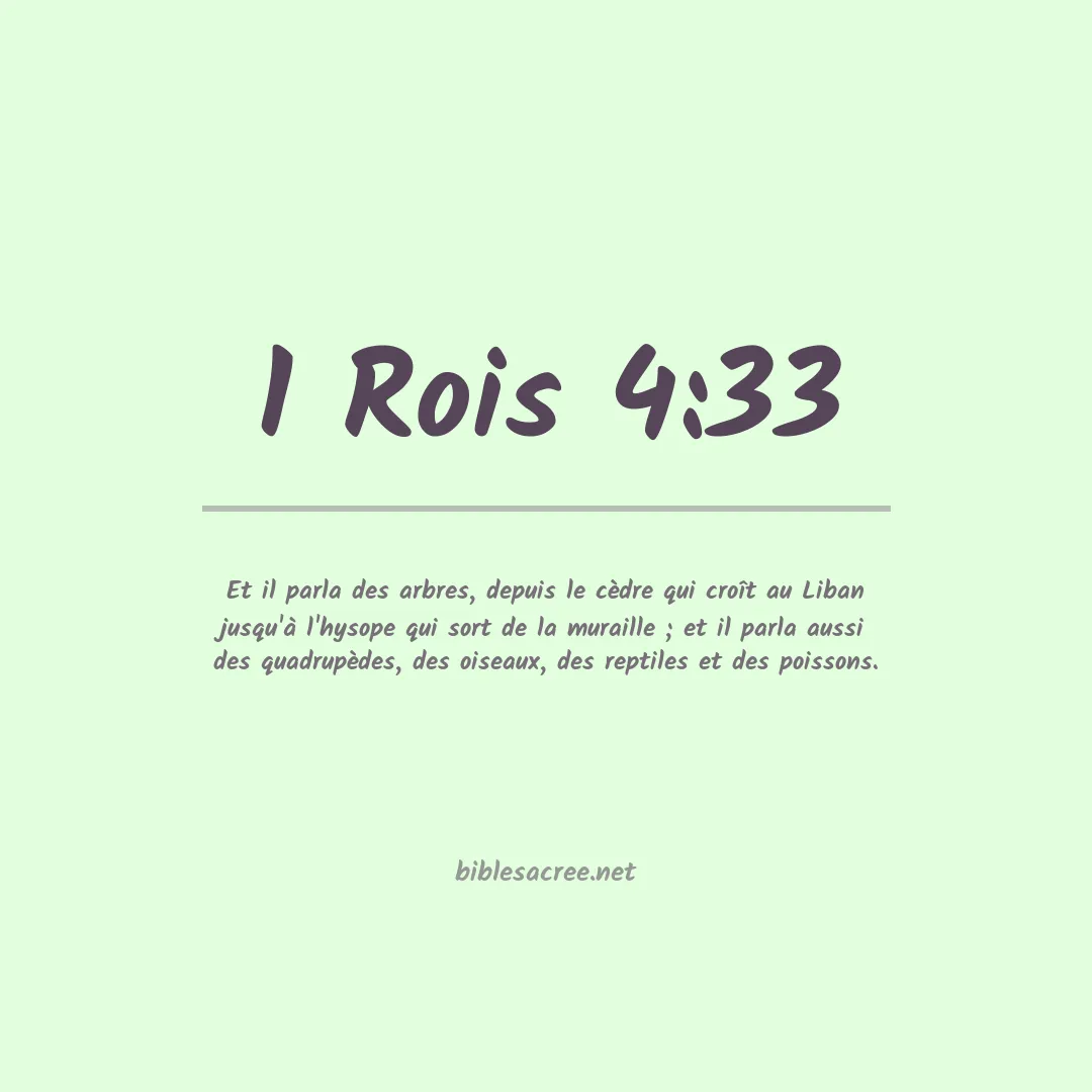1 Rois - 4:33
