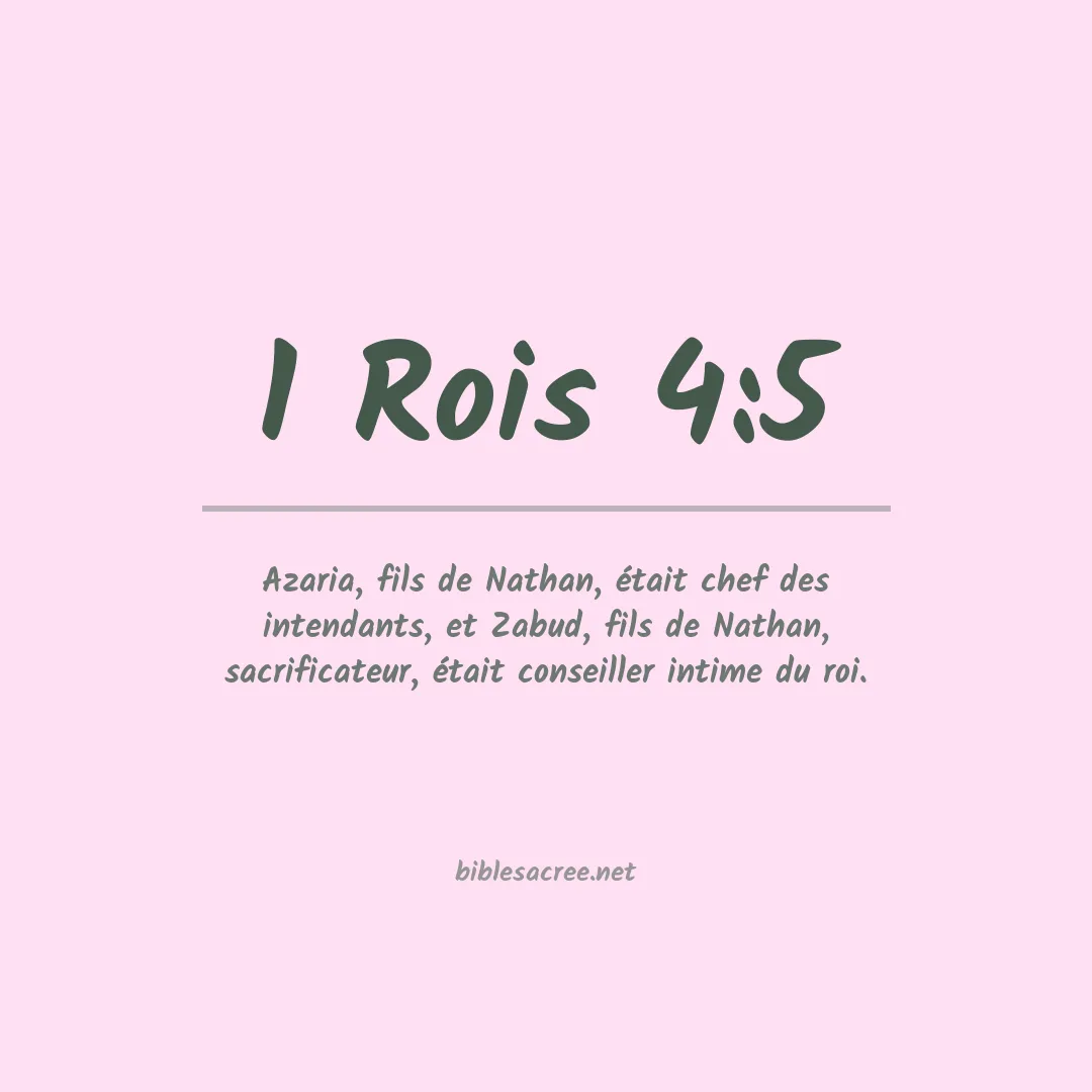 1 Rois - 4:5