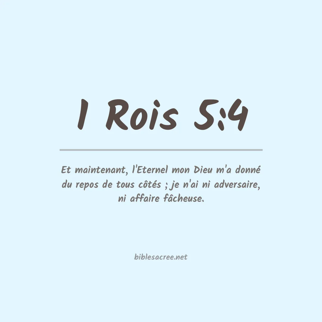 1 Rois - 5:4
